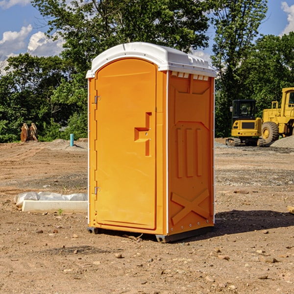 how often are the portable restrooms cleaned and serviced during a rental period in Talmage Kansas